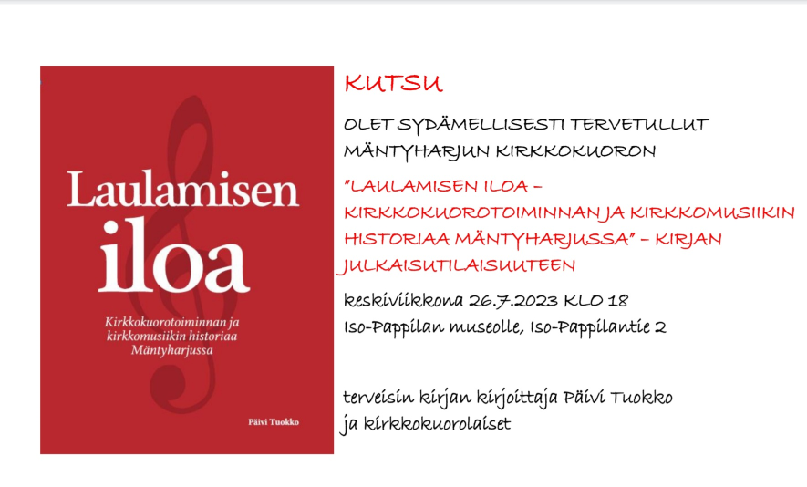 Kutsu julkaisutilaisuuteen